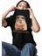 Unisex Dont Worry Be Capy Yazılı Tişört, Oversize Capybara Baskılı Bisiklet Yaka T-Shirt 1