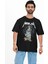 Unisex And Justice For All Yazılı Tişört, Oversize Metallica Baskılı Bisiklet Yaka T-Shirt 3