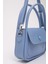 Mavi SHK97 Suni Deri Ön Cep Detaylı 2 Bölmeli Ayarlanabilir Askılı El,kol ve Omuz Çantası 4