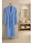 Unisex Büyük Beden Şalyaka Model Bornoz-Banyo-Sauna-Wellness Spa-Hamam-Pamuklu-3xl 4xl-Mavi 1