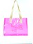 Pembe SHK241 Hologram Baskılı Pvc Tek Bölmeli Plaj,seyahat ve Piknik Çantası 4