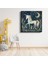 Gece Unicorn - Yıldızlı Gökyüzünde Sihirli Dostumuz Kanvas Tablo 1