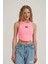 Etiket Detaylı Atlet Pembe 3