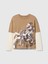 Erkek Çocuk Kahverengi Grafikli Relaxed T-Shirt 1