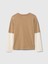 Erkek Çocuk Kahverengi Grafikli Relaxed T-Shirt 3