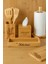 Bambu Mutfak Tezgah Üstü Çok Amaçlı Düzenleyici - Saklama Kutusu- Organizer 33 cm x 11 cm 3