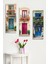 Renkli Çiçek Desenli 3 Parçalı Mdf Tablo, Şık ve Modern Dekorasyon Parçası 3