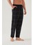 Erkek Pamuklu Ekose-Lacivert 2'li Tek Alt Pijama 5