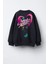 Kız Çocuk 3 Iplik Kumaş Baskılı Sweatshirt ve Eşofman Altı Alt Üst Takım 3