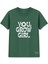 You Grow Girl Kadın Basic Yeşil Tişört 1