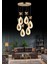 Damla-6li GOLD 3 Renk LED ISIKLI SALON MUTFAK OTURMA ODASI ANTRE AVİZE 1