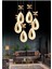 Damla-6li GOLD 3 Renk LED ISIKLI SALON MUTFAK OTURMA ODASI ANTRE AVİZE 4