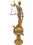 Themis Adalet Terazisi Heykeli ve Dünya Biblo Gold 37CM 3