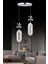 SERRA 2Lİ KROM 3 Renk LED ISIKLI SALON MUTFAK OTURMA ODASI ANTRE AVİZE 1