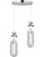 SERRA 2Lİ KROM 3 Renk LED ISIKLI SALON MUTFAK OTURMA ODASI ANTRE AVİZE 2