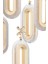 SERRA 5Lİ GOLD 3 Renk LED ISIKLI SALON MUTFAK OTURMA ODASI ANTRE AVİZE 4