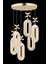 SERRA 6LI GOLD 3 Renk LED ISIKLI SALON MUTFAK OTURMA ODASI ANTRE AVİZE 2