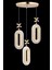 SERRA 3LÜ GOLD 3 Renk LED ISIKLI SALON MUTFAK OTURMA ODASI ANTRE AVİZE 2