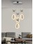 DAMLA KROM 4LÜ 3 Renk LED ISIKLI SALON MUTFAK OTURMA ODASI ANTRE AVİZE 1