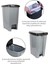 Gri Pedallı 25LITRE Slim Çöp Kovası, Siyah Kapaklı, Banyo ve Mutfak Için Ideal 2
