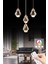 Istanbul Avize Kabarcıklı Liya 4'lü Gold Kumandalı Ledli Modern 3 Renk LED Avize 1