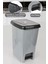 Gri Slim Pedallı Çöp Kovası, 8 Litre, Banyo ve Mutfak Için Şık ve Kullanışlı 2
