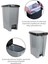 Gri Slim Pedallı Çöp Kovası, 8 Litre, Banyo ve Mutfak Için Şık ve Kullanışlı 3