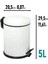 5 Lt Vintage Serisi Amortisör Kapaklı Beyaz Çöp Kovası (Banyo, Mutfak, Tuvalet, Balkon) 2