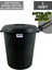 50 Litre Siyah Kapaklı Çöp Kovası, Dayanıklı ve Şık Tasarım 1