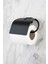Mini Siyah Geniş Kapaklı Tuvalet Kağıtlık Askısı 1