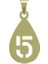 14 Ayar Altın 5 Harfi Kolye Ucu 1 Gr, KC12574 Kodlu 4
