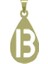 14 Ayar Altın B Harfi Kolye Ucu 1 Gr, KC12850 Kodlu 8