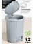 Pratik Pedallı Çöp Kovası 12L, Banyo ve Mutfak Için Gri Renk 2