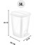 5 Litre Beyaz Kare Pedallı Çöp Kovası, Mutfak, Banyo ve Ofis Için Şık ve Pratik 3