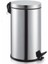 Şık 5 Lt Paslanmaz Çöp Kovası, Paslanmaz Krom, Pedallı, Gri Renk 1