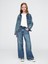 Kız Çocuk Mavi Low Rise Stride Wide-Leg Jean Pantolon 1