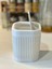 Mermer Beyaz Masaüstü Çöp Kutusu, 15CM, Açılır Kapanır, Mutfak ve Banyo Için 2