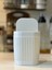 Mermer Beyaz Masaüstü Çöp Kutusu, 15CM, Açılır Kapanır, Mutfak ve Banyo Için 3