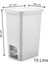 Şık ve Pratik 15 Litrelik Beyaz Pedallı Çöp Kutusu 2