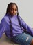 Kız Çocuk Mor Vintage Soft Oversized Bubble Sweatshirt 1