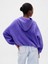 Kız Çocuk Mor Vintage Soft Oversized Bubble Sweatshirt 4