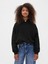 Kız Çocuk Siyah Vintage Soft Oversized Bubble Sweatshirt 1