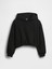 Kız Çocuk Siyah Vintage Soft Oversized Bubble Sweatshirt 5