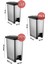 Gri Pedallı Çöp Kovası Seti, 3'lü, 10-15-25 Litre Seçenekleri 3