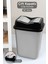 2 Kapaklı Gri Plastik Çöp Kovası 30 Litre, Ev, Ofis, Banyo ve Mutfak Için Uygun 1