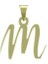 14 Ayar Altın M Harfi Kolye Ucu 1 Gr, KC10910 Kodlu 8