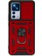 Xiaomi Mi 12T Pro Kılıf Pars Lens Yüzüklü Silikon - Kırmızı - 18526-4125 1