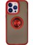 iPhone 13 Pro Max Kılıf Montreal Yüzüklü Silikon Kapak - Kırmızı - 19392-2958 1