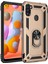 Samsung Galaxy A11 Kılıf Sofya Yüzüklü Silikon Kapak - Gold - 14813-7555 1