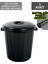 70 Litre Siyah Kapaklı Çok Amaçlı Çöp Kovası, Hediye Poşetli 3